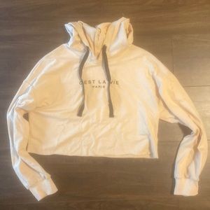 Paris crew cropped sweatshirt